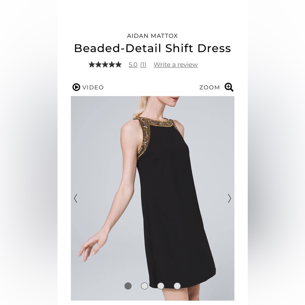 NWT BEADED DETAIL SHIFT DRESS SIZE 8